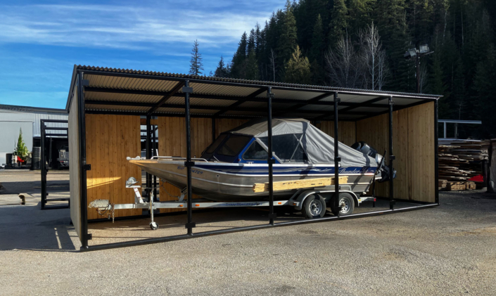 Score Construction custom boat storage shelter