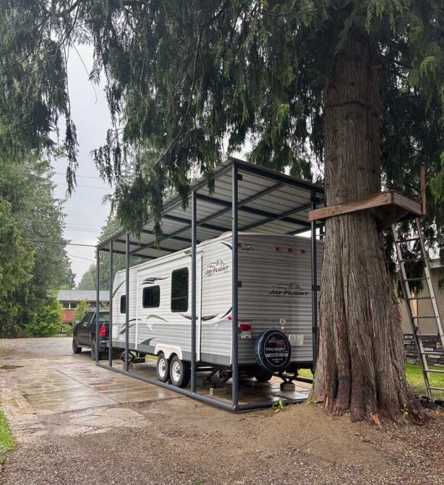 RV Storage unit with custom slideout opening RV Storage unit with custom slideout opening