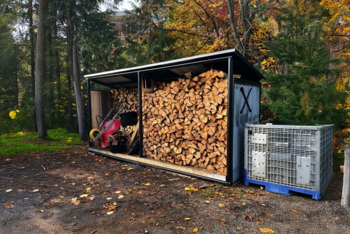 Custom large wood shed
