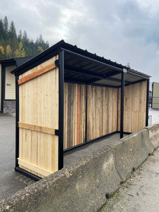 Custom wood shed nearing completion